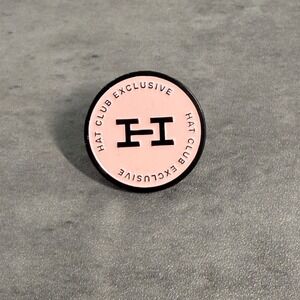 Hat Club Enamel Pin Pink Bottom Black Exclusive H Logo Hat Accessory Streetwear